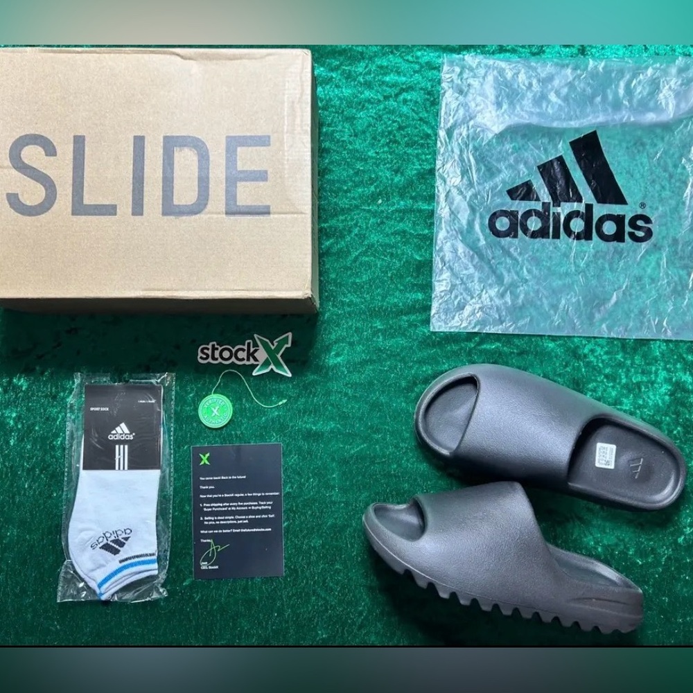 Adidas Gray Slide Sandals
